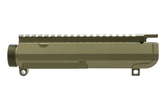 Aero M5 Threaded Assembled Upper Receiver has an anodized OD Green finish.